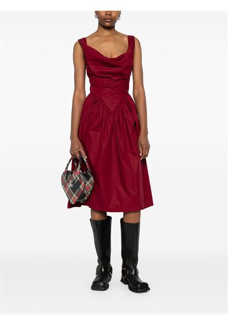 Abito midi con drapeggio sunday in rosso Vivienne Westwood - donna VIVIENNE WESTWOOD | 1101032ZW009QH404